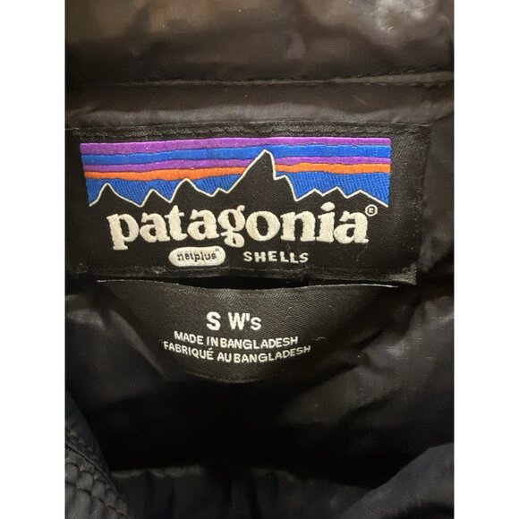 Women's Patagonia Down Sweater Hoody Size S Black Puffer Jacket Packable Hoodie - Picture 14 of 16